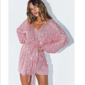 Princess Polly sequin wrap dress